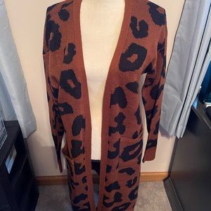 Cheetah cardigan sweater